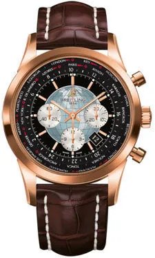 Breitling - Transocean Chronograph Unitime Red Gold - Croco Strap