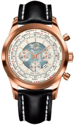Breitling - Transocean Chronograph Unitime Red Gold - Leather Strap