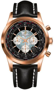 Breitling - Transocean Chronograph Unitime Red Gold - Leather Strap