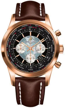 Breitling - Transocean Chronograph Unitime Red Gold - Leather Strap