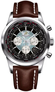 Breitling - Transocean Chronograph Unitime Stainless Steel - Leather Strap