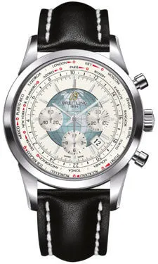 Breitling - Transocean Chronograph Unitime Stainless Steel - Leather Strap
