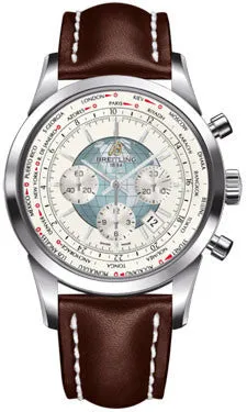 Breitling - Transocean Chronograph Unitime Stainless Steel - Leather Strap