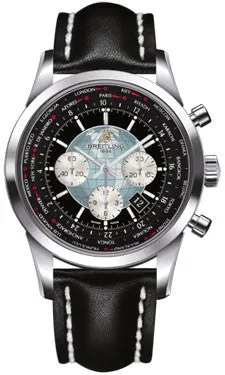 Breitling - Transocean Chronograph Unitime Stainless Steel - Leather Strap