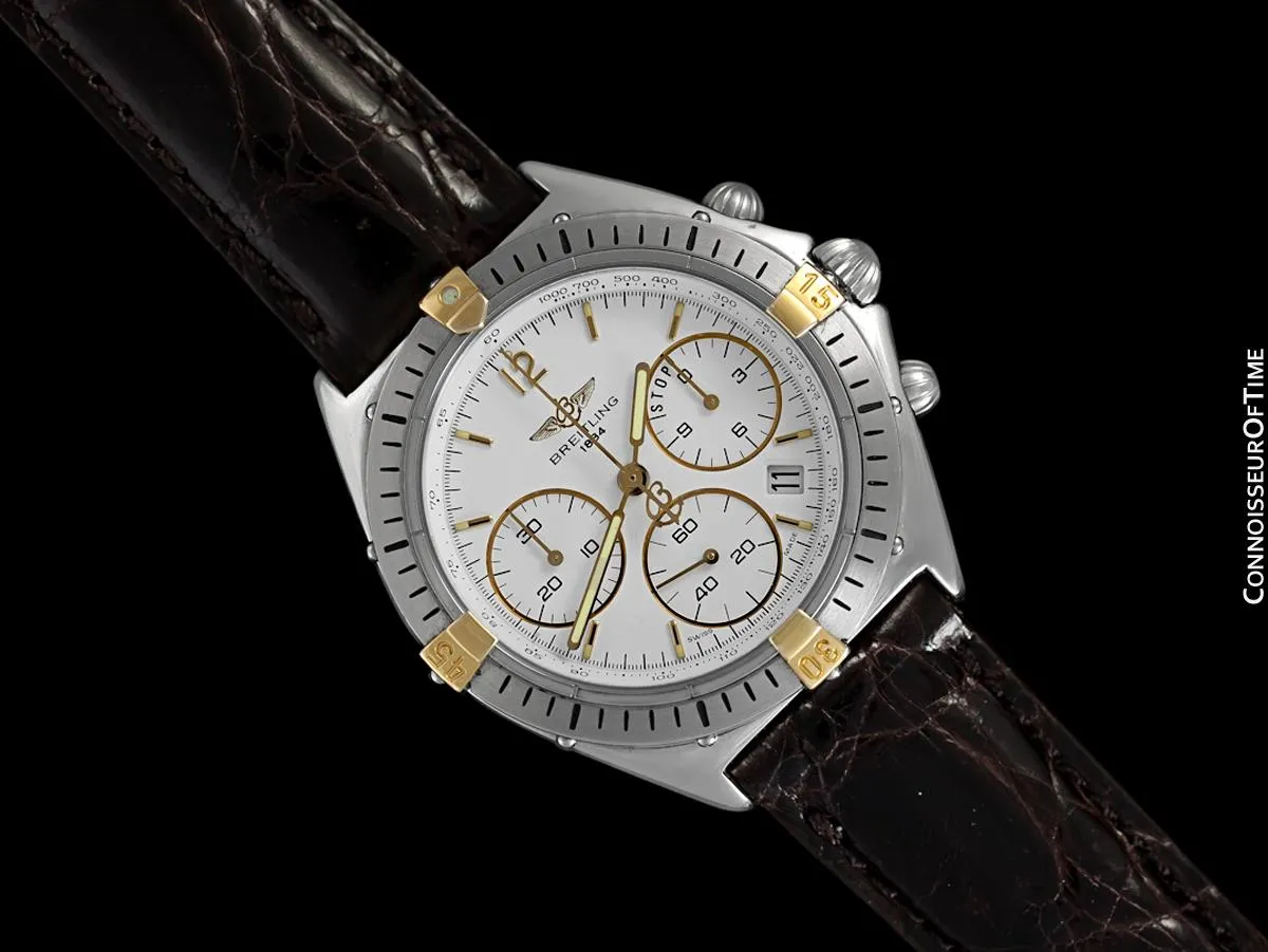 Breitling Windrider Chrono Sextant Mens Chronograph Watch, Stainless Steel & 18K Gold - B55045