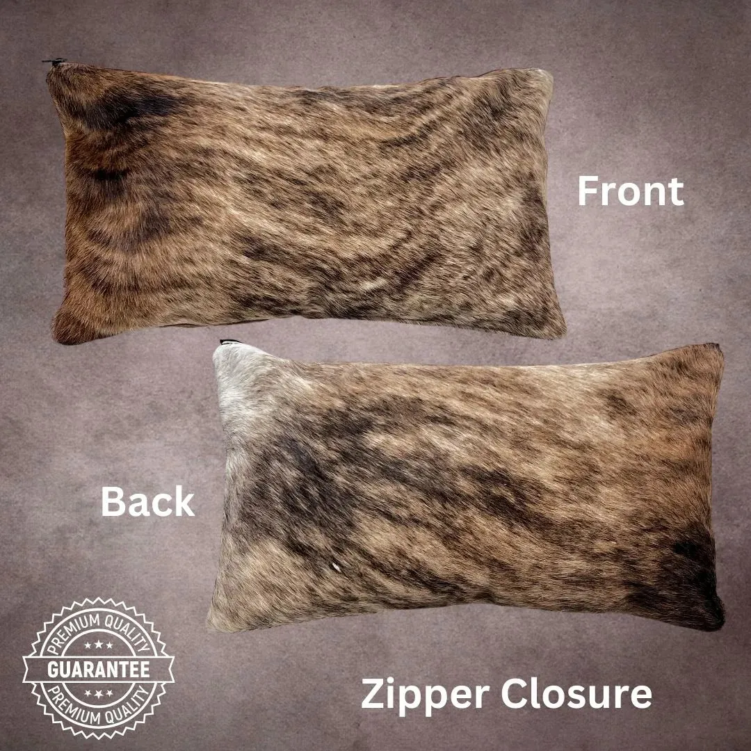 Brindle Cowhide Pillow Cover---PL082