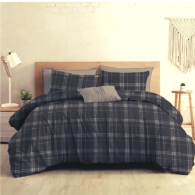 Bristol Charcoal Check Duvet Cover Set