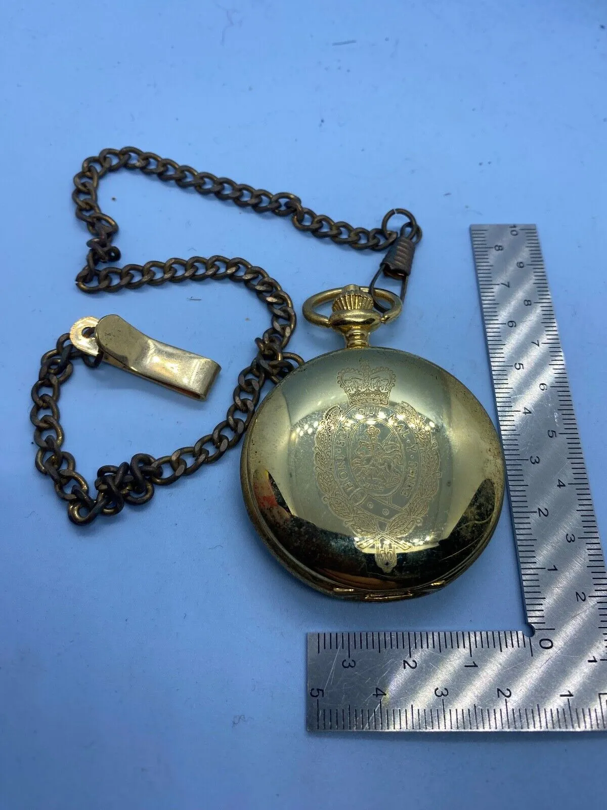 British Army Royal Regiment of Fusiliers Engraved Pocket Watch