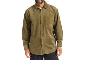 Brixton Porter Long Sleeve Waffle Corduroy Shirt Military Olive