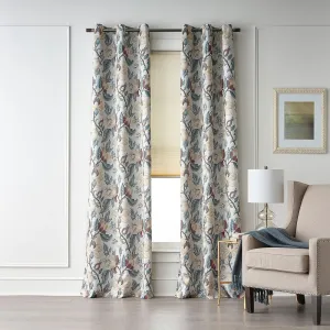 Broadhaven Blackout Grommet Top Single Curtain Panel Jacobean Green 40" x 63"