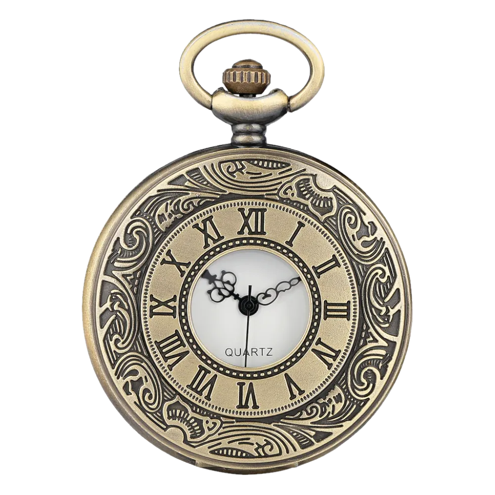 Bronze Analog Quartz Demi Pocket Watch