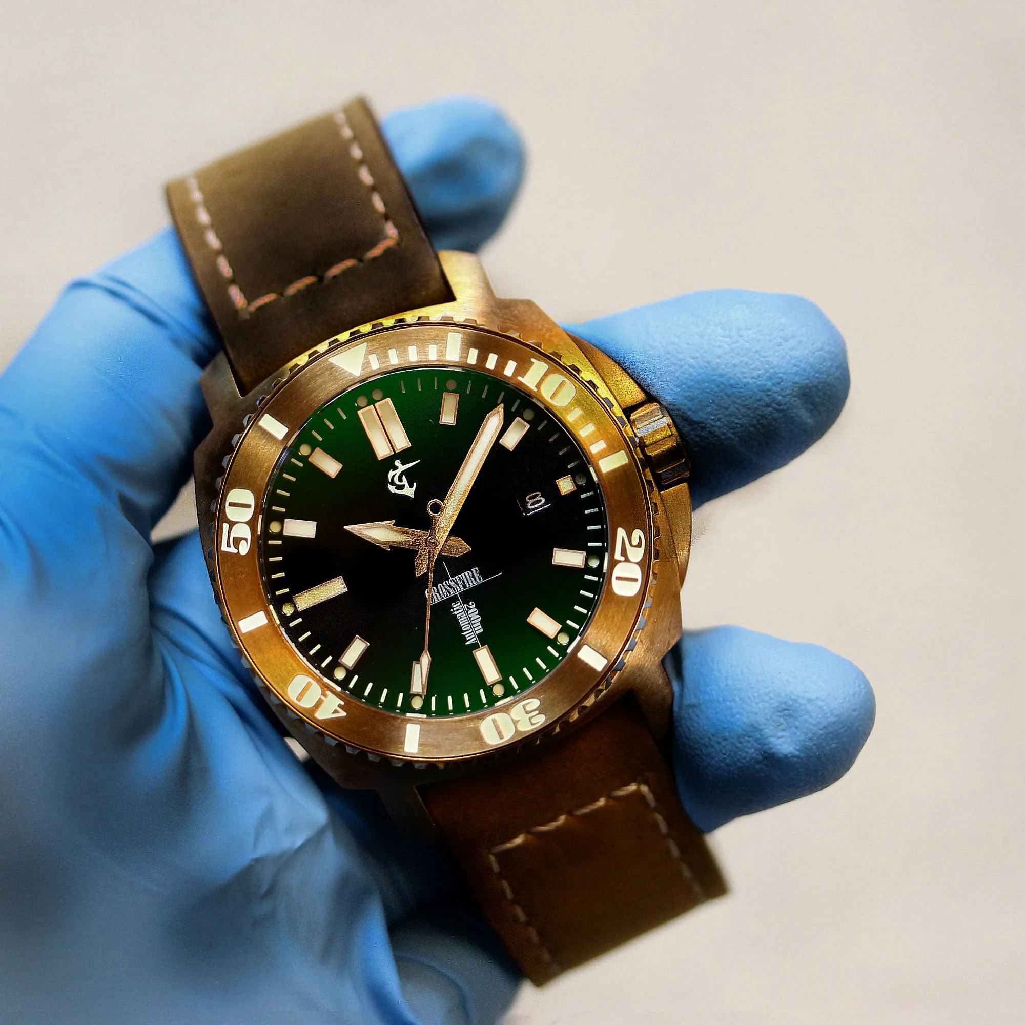 Bronze Crossfire - Green-Black Gradient