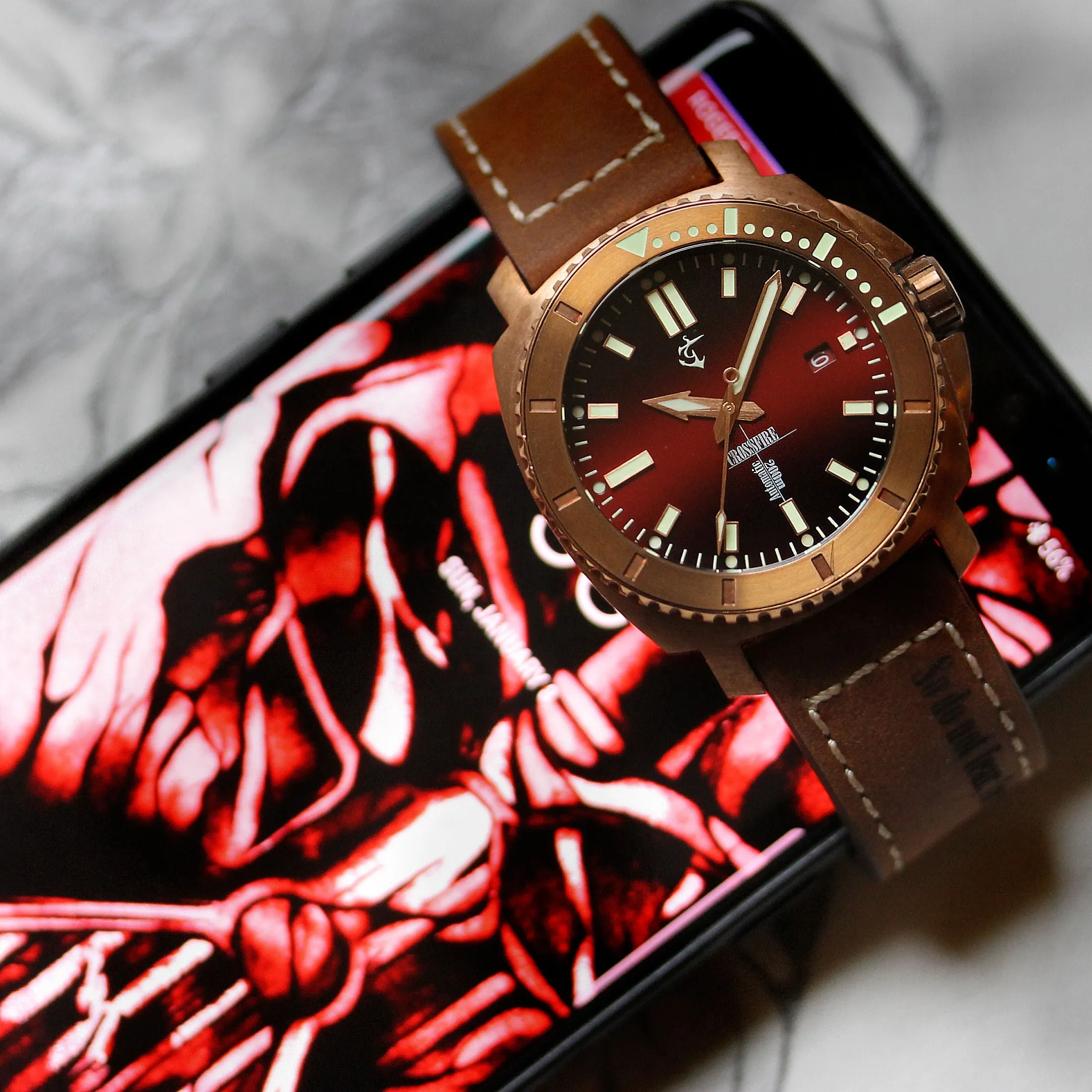 Bronze Crossfire - Red-Black Gradient