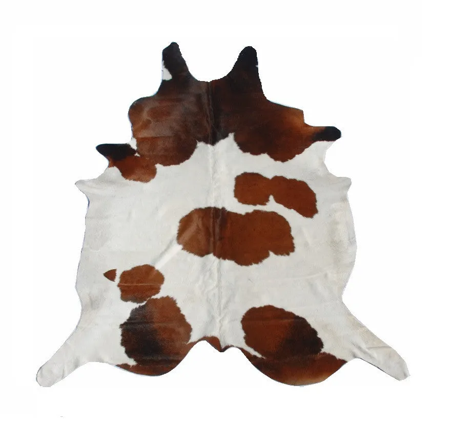 Brown & White Tricolor Premium Brazilian Hide, XL CH16N R