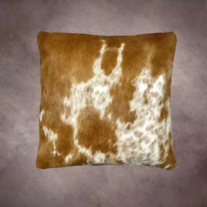 Brown and White Cowhide Pillow Cover---PL011
