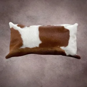 Brown and White Cowhide Pillow Cover---PL072A