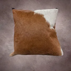 Brown and White Cowhide Pillow Cover---PL075