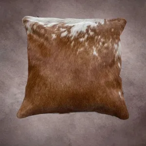 Brown and White Cowhide Pillow Cover---PL076