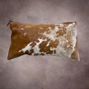 Brown and White Cowhide Pillow Cover---PL077