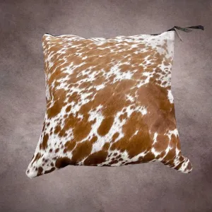 Brown and White Cowhide Pillow Cover---PL083