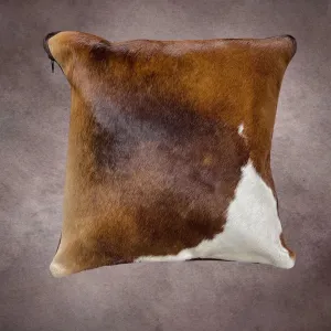Brown and White Cowhide Pillow Cover---PL084
