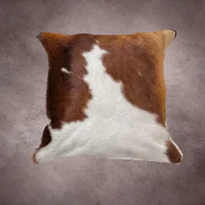 Brown and White Cowhide Pillow Cover---PL085