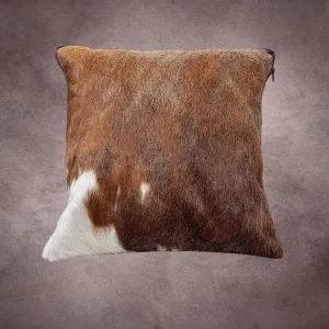 Brown and White  Cowhide Pillow Cover---PL095