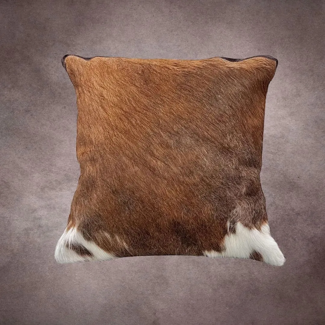 Brown and White  Cowhide Pillow Cover---PL096