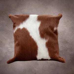 Brown and White Cowhide Pillow Cover---PL101