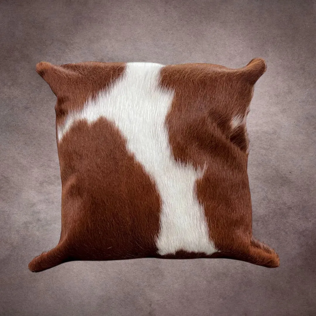Brown and White Cowhide Pillow Cover---PL101