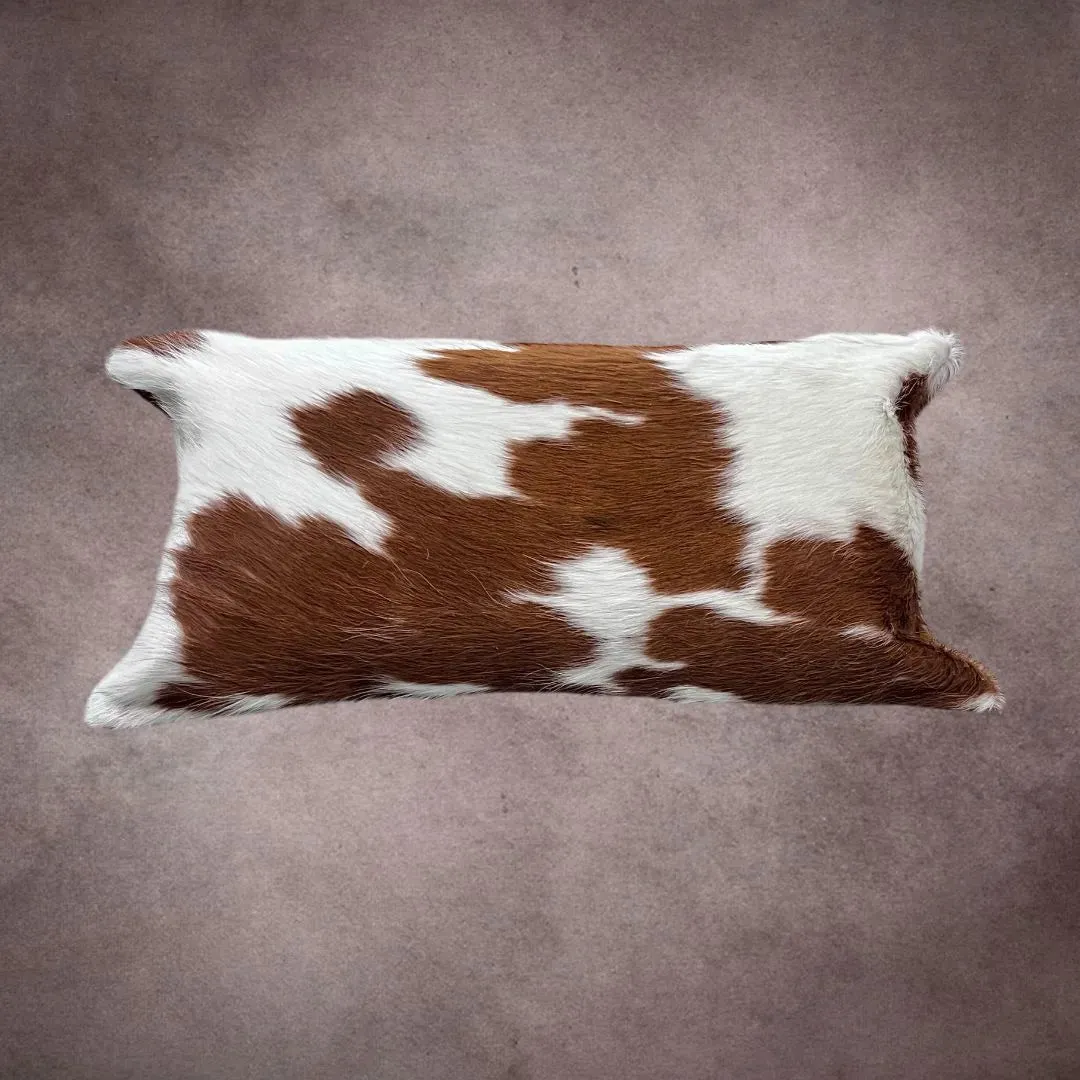 Brown and White Cowhide Pillow Cover---PL103