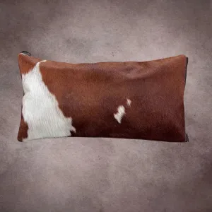 Brown and White Cowhide Pillow Cover---PL107