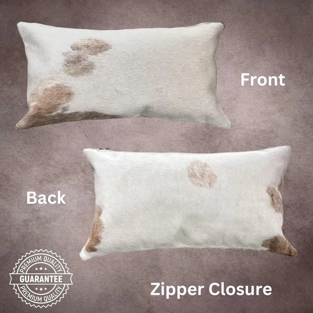 Brown and White Cowhide Pillow Cover---PL111
