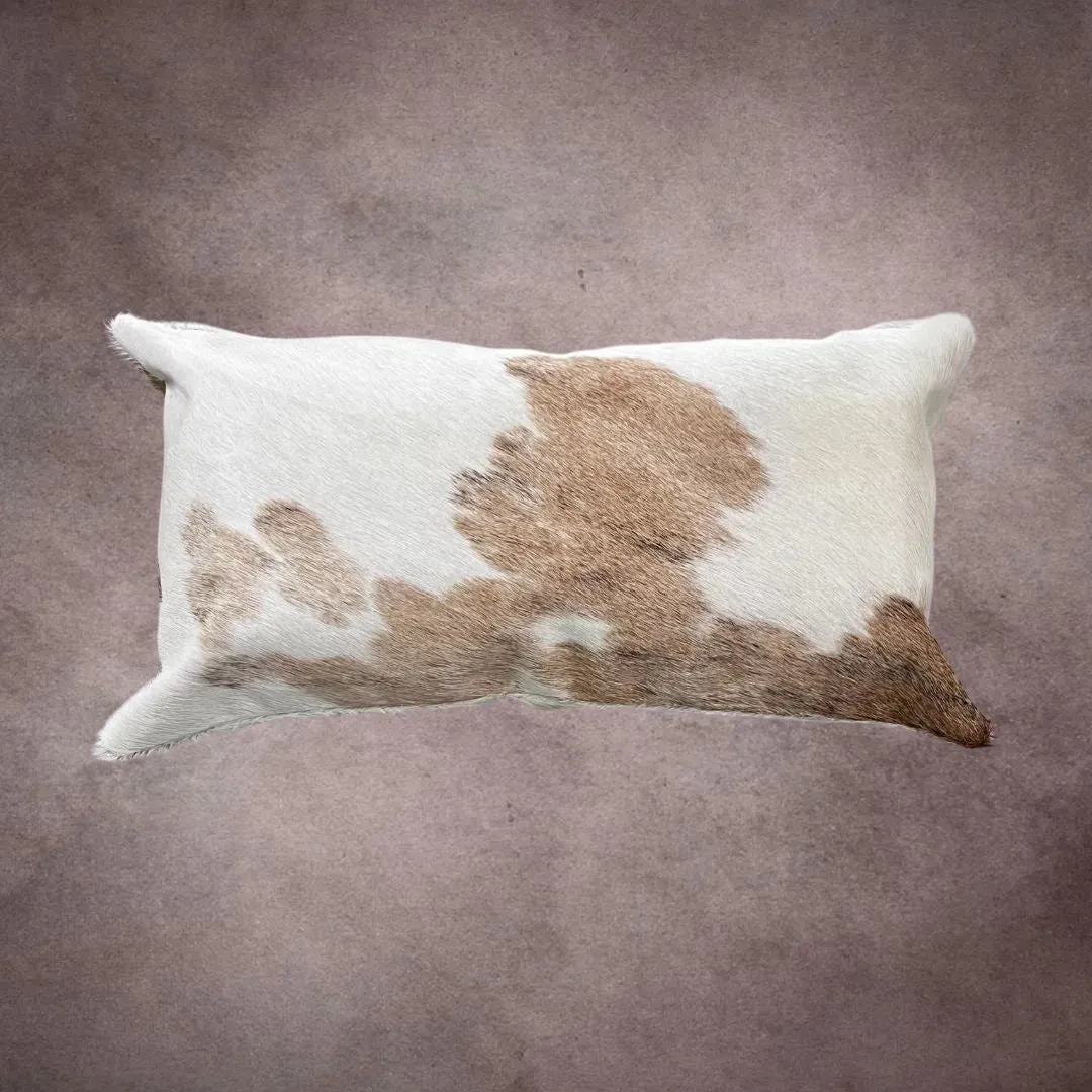Brown and White Cowhide Pillow Cover---PL112