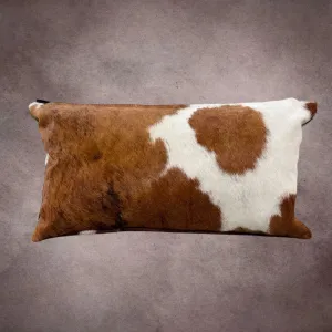 Brown and White Cowhide Pillow Cover---PL123