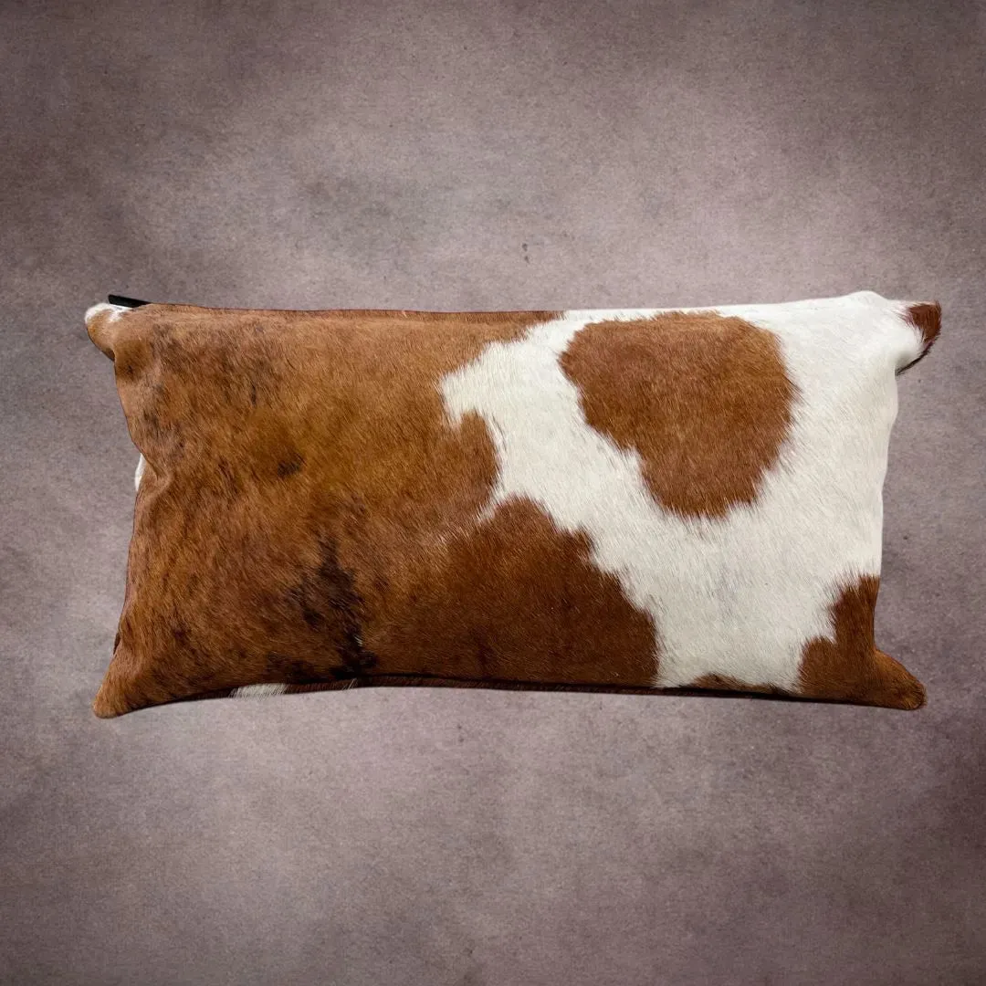 Brown and White Cowhide Pillow Cover---PL123