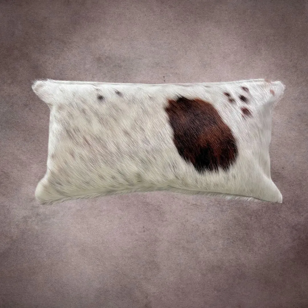 Brown and White Cowhide Pillow Cover---PL124