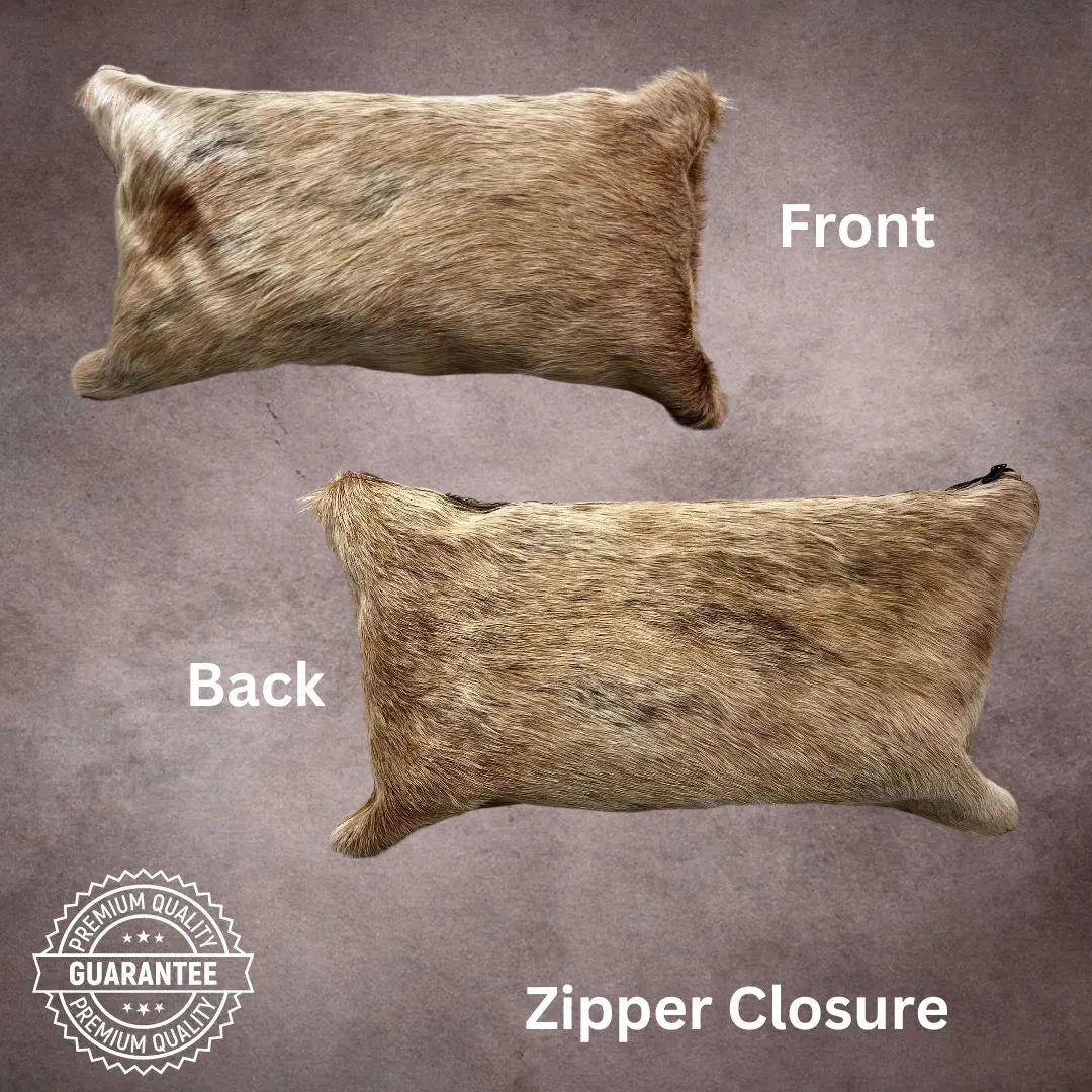 Brown Brindle Cowhide Pillow Cover---PL015
