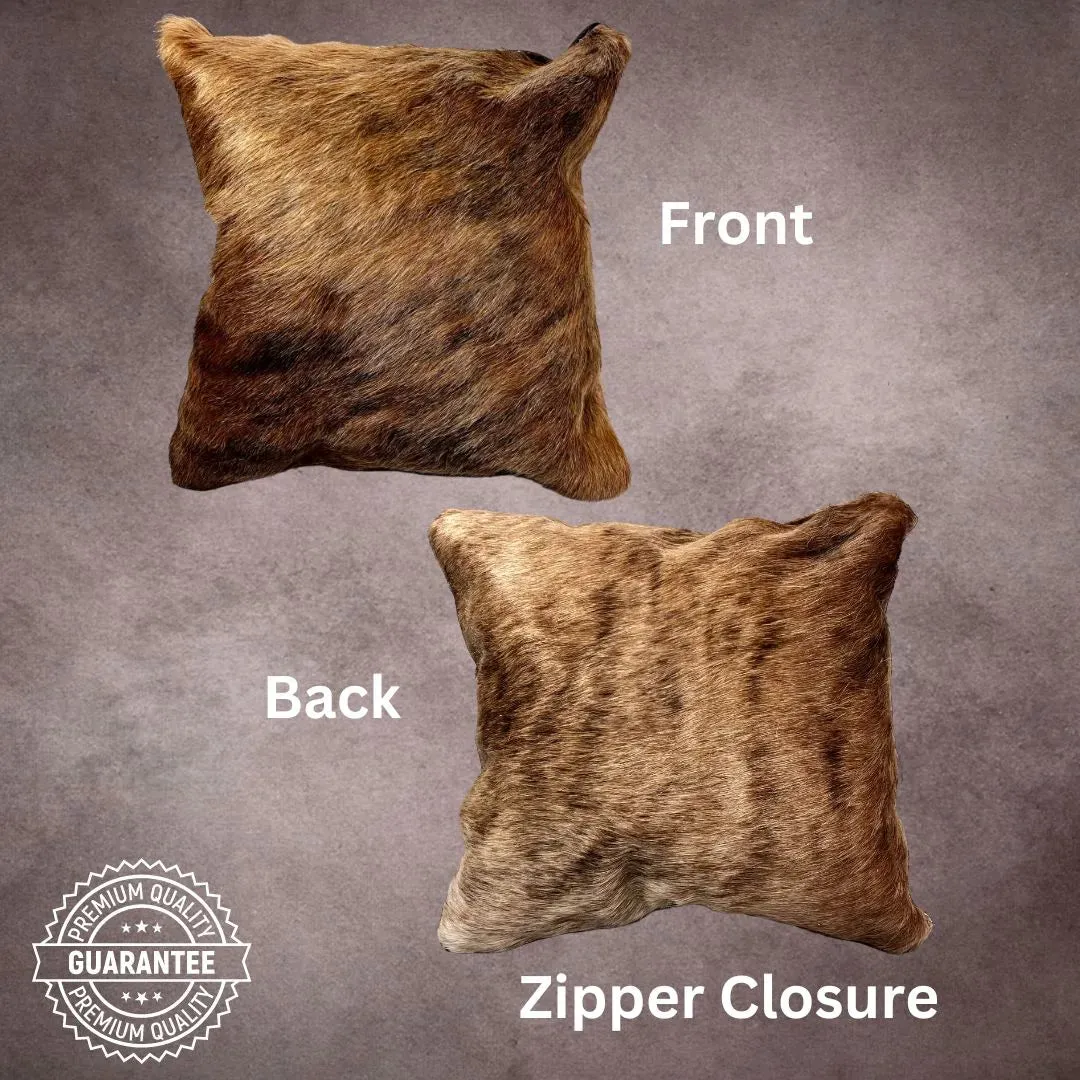 Brown Brindle Cowhide Pillow Cover---PL017