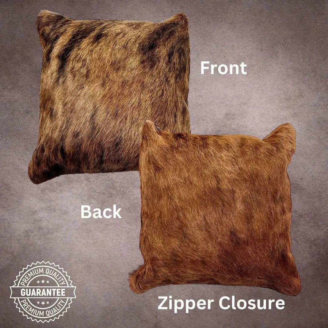 Brown Brindle Cowhide Pillow Cover---PL023