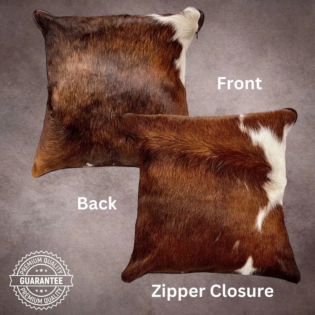 Brown Cowhide Pillow Cover---PL049