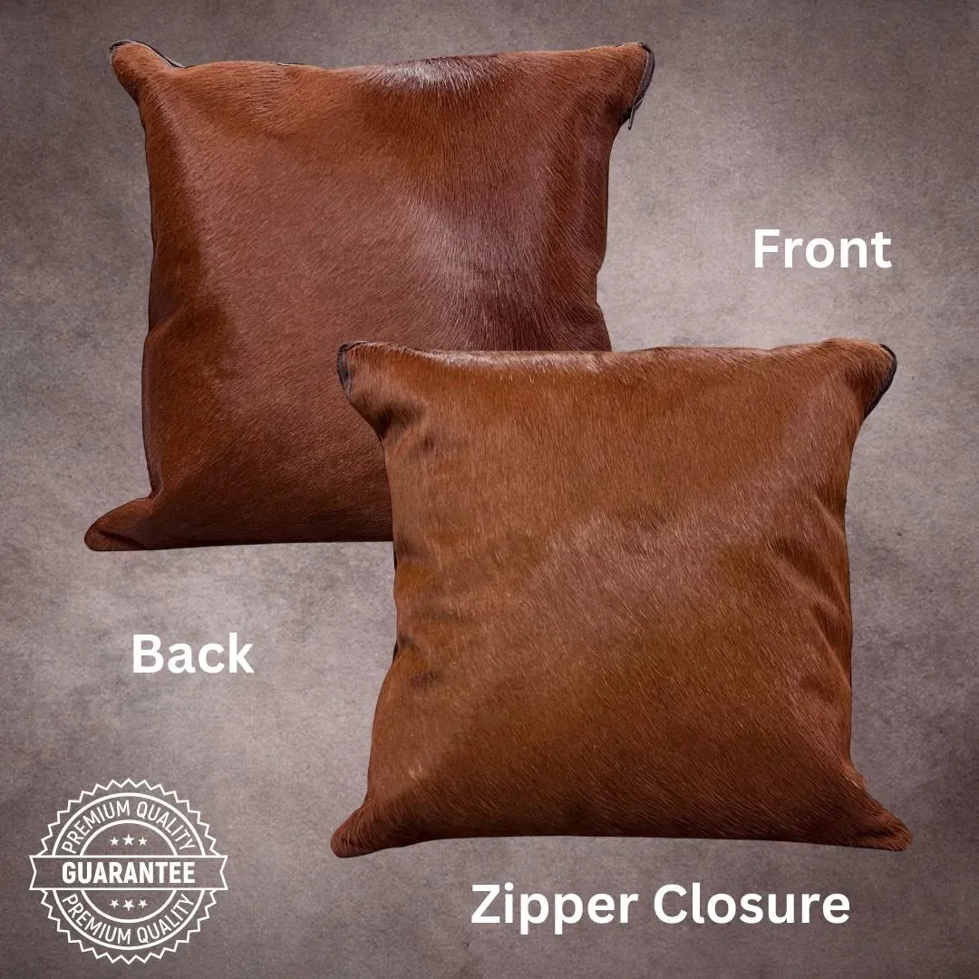 Brown Cowhide Pillow Cover---PL099