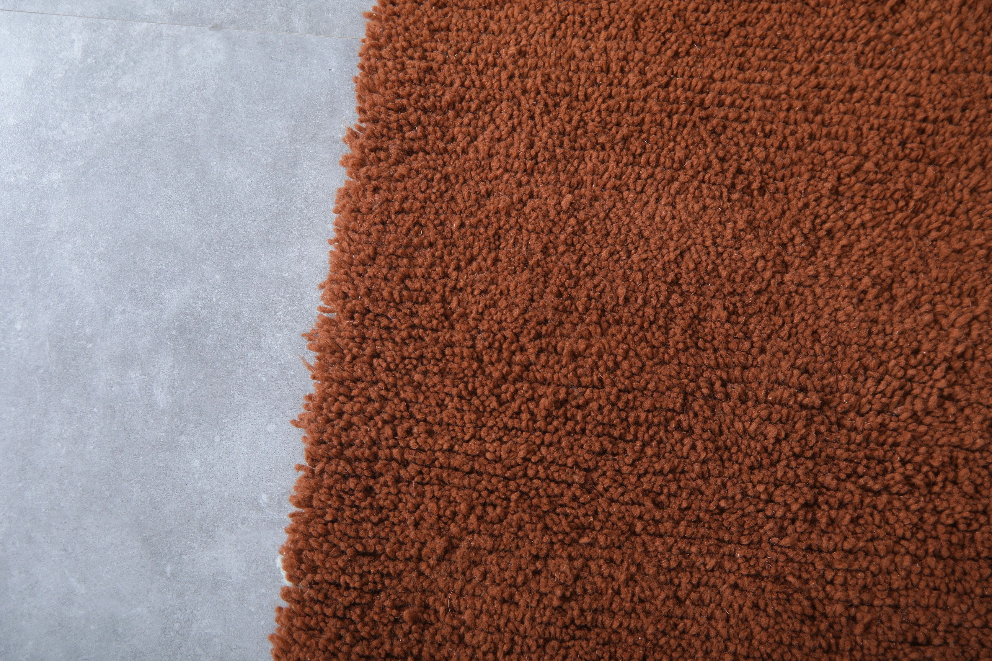 Brown Moroccan Rug - 5.4 x 8 Feet | Handmade Wool Rug