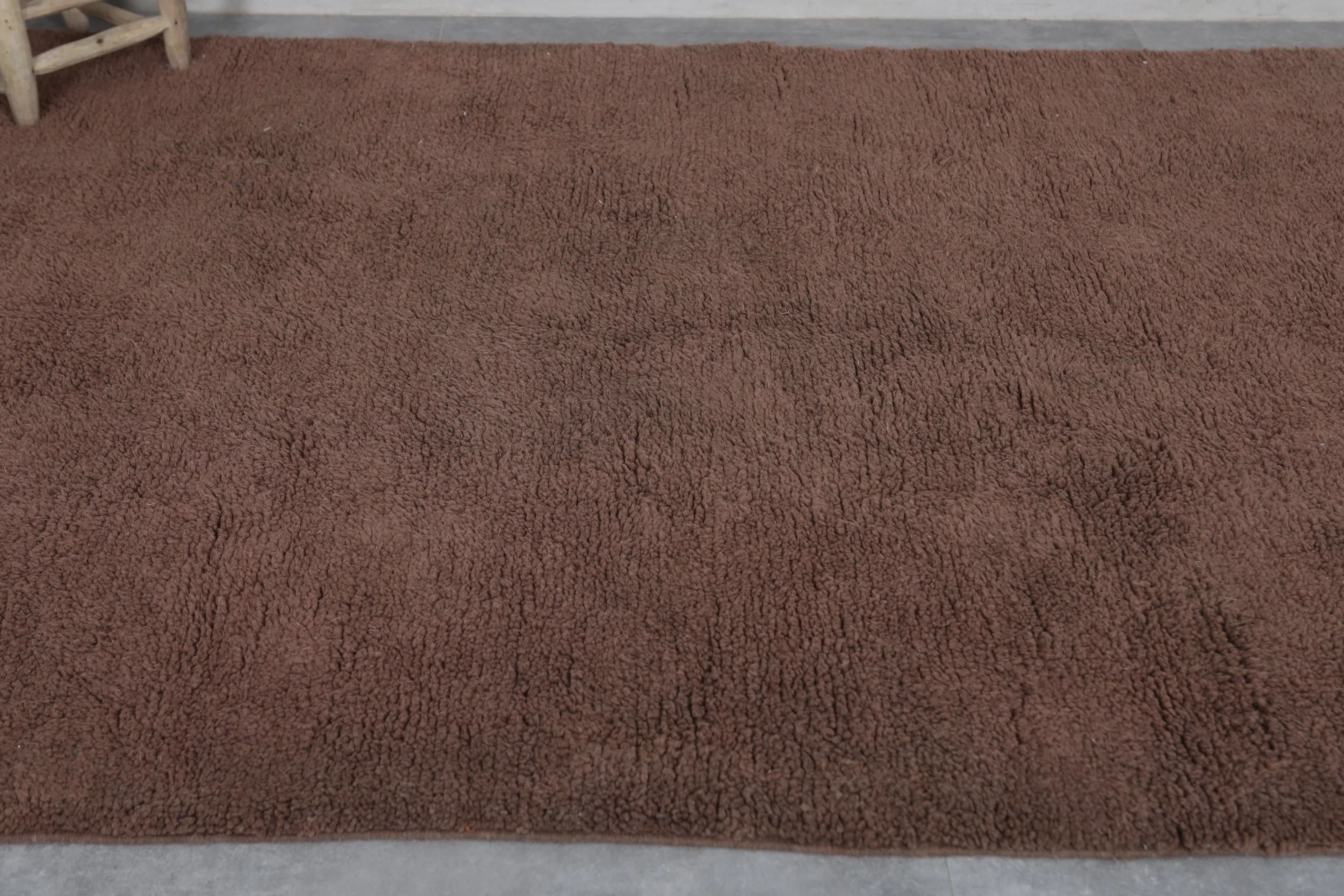 Brown Moroccan Rug - Handwoven 6.1 x 8 Feet | Natural Wool Elegance