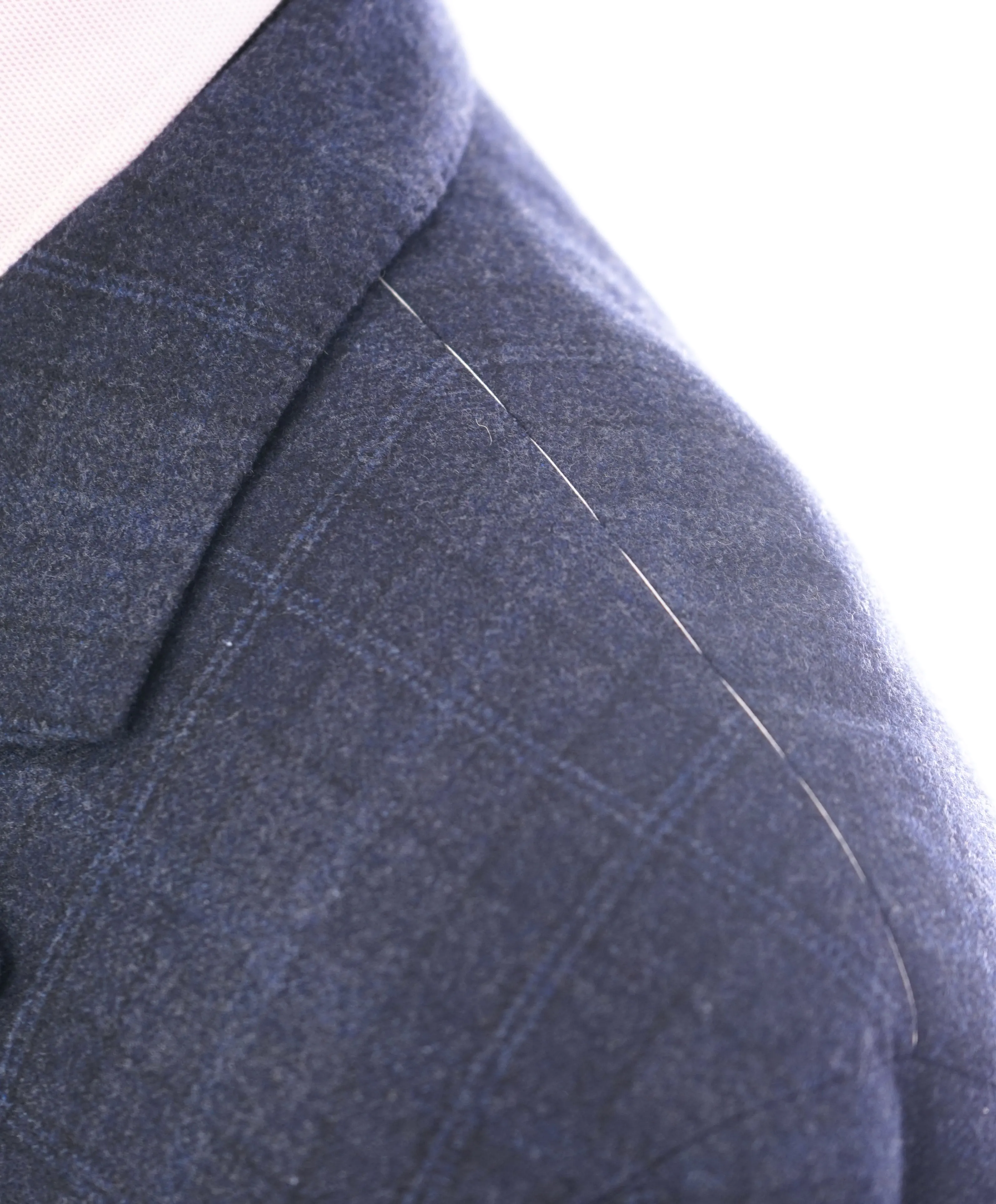 BRUNELLO CUCINELLI - CASHMERE/SILK/WOOL Blend Blue Plaid Check Blazer- 46R