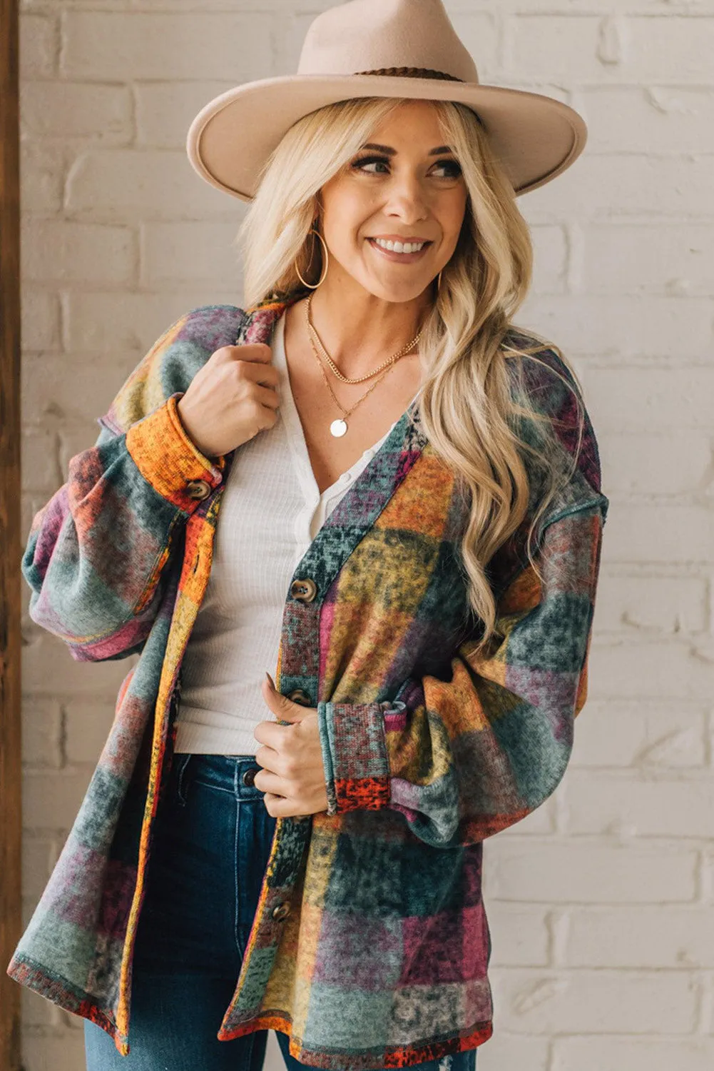 Brushed Checker Western Shacket