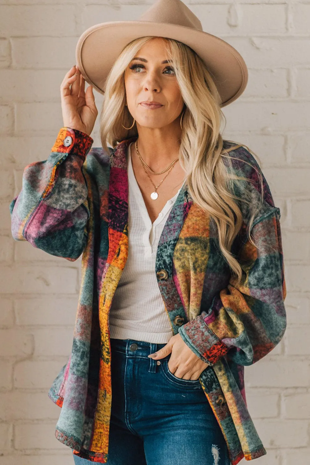 Brushed Checker Western Shacket
