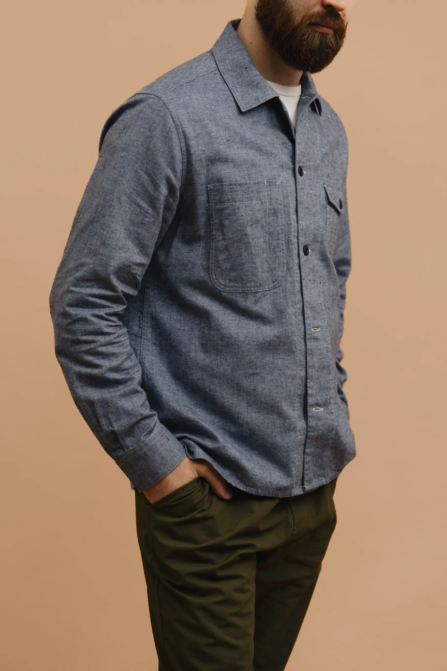 Brushed Draughtsman Overshirt