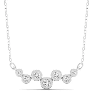 Bubble Bezel-Set Diamond Necklace