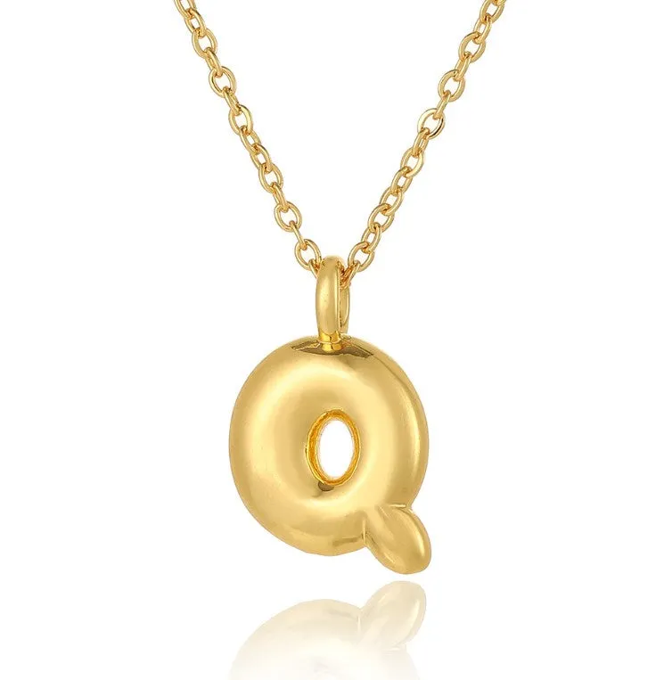 Bubble Initial Necklace